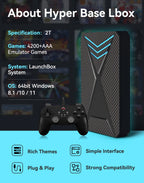 Launchbox 2T Spiele-Festplatte für PS4/PS3/PS2/Wii/WiiU/GAMECUBE etc. mit über 4200 3D/PC-Spielen, tragbare Spielekonsole für Laptops