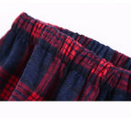 Herren-Hausanzüge Langärmelige Hosenanzüge für Herbst und Winter Pyjamas für Herren Flanell Kariertes Design Pyjamas für Herren