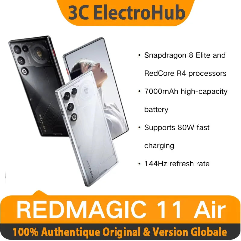 REDMAGIC 11 Air ist mit einem Prozessor 8 Elite und RedCore R4 sowie einem Hochleistungsakku von 7.000 mAh ausgestattet und bietet ein e Hauptbild