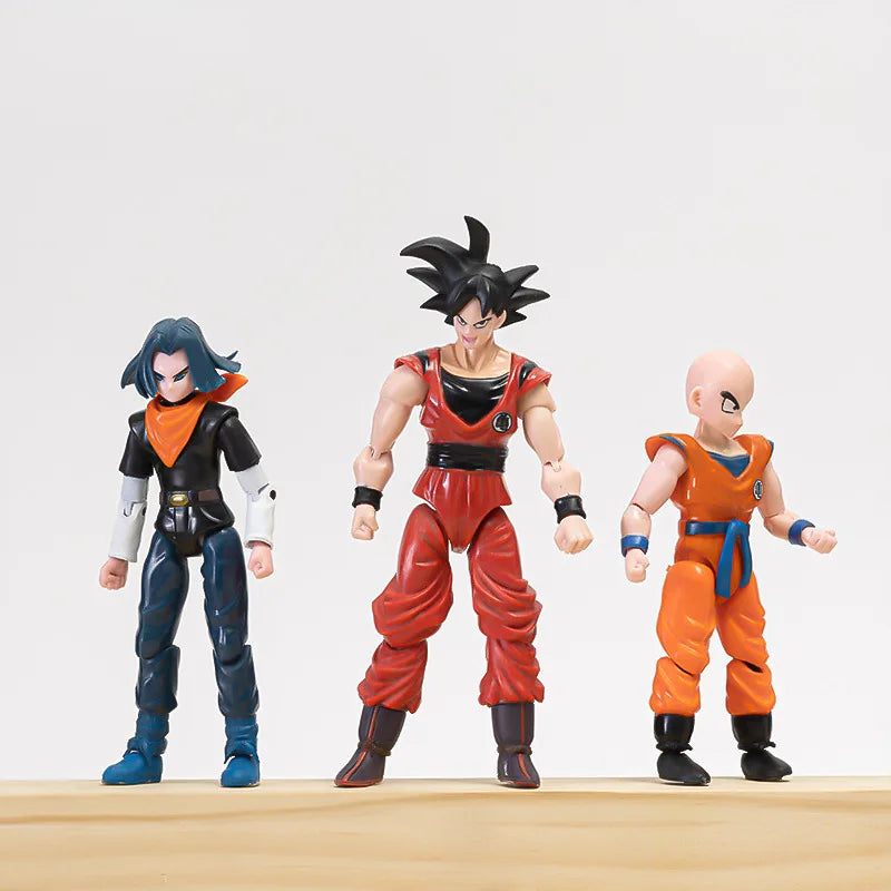 12-18CM Anime Dragon Ball Z Super Saiyajin Son Goku Broly Vegeta Anime Actionfigur Modell Geschenke Sammlerfiguren für Kinder
