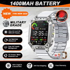 2026 TANK Neue 1400mAh Militär GPS Smartwatch Herren 2.01" AMOLED-Bildschirm 10ATM Wasserdichte Uhr SOS Anruf Taschenlampe Smartwatch iOS