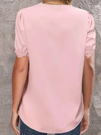 Temperament Bluse Casual Locker Damenhemd Elegant Kurzarmbluse Wochentag
