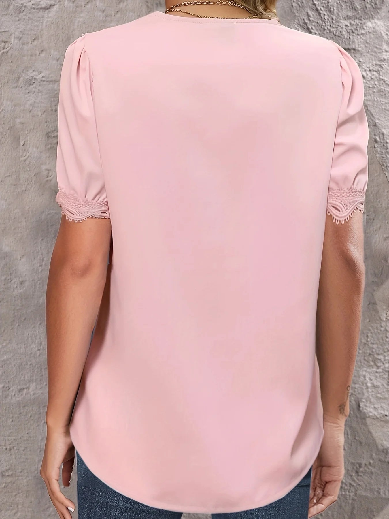 Temperament Bluse Casual Locker Damenhemd Elegant Kurzarmbluse Wochentag