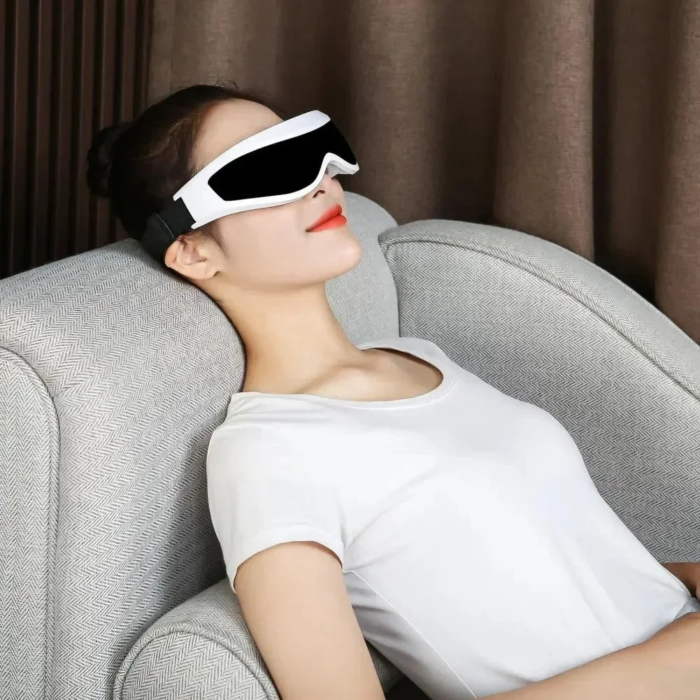 Elektrische Augenmassagegerät Maske Migräne Augen Verbesserung der Sehkraft Stirn Augenpflege Brille Massage Kabellose Vibration Gesundheitspflege