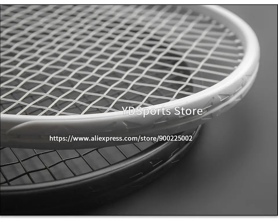 1x 27 Zoll Tennis-Racket, besaitet, Carbon-Aluminium-Legierung, Freizeit-Schläger, stoßfest, mit Tragetasche, für Erwachsene