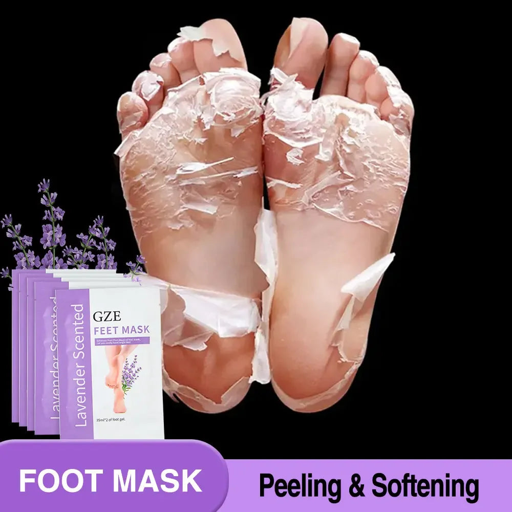 GZE Fußpeelingsmaske Hautpeeling Fußmasken für trockene, raue, rissige Fersen, Hornhaut, abgestorbene Hautentfernung – Fußpeeling-Maske