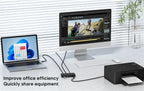 MZX USB 3.0 Switcher KM Switch Selector KVM Hub Dockingstation 2 Computer Laptop PC Desktop Zubehör Drucker Tastatur teilen