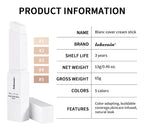 Foundation Stick Farbwechsel-Foundation mit abnehmbarem Pinsel Blanc Cover Cream Stick Farbwechselnde Basis Make-up mit hoher Deckkraft