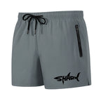 Hai-Grafik Herren Badeshorts Sommer Lässige Strandshorts mit Netzfutter Reißverschlusstaschen Schnell trocknende Badehose