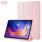 Silikonhülle für Xiaomi Redmi Pad 2 11 Zoll 2025, ultradünne dreifach faltbare Ständer PU-Leder Schutzhülle, Auto Schlaf-/Weckfunktion