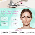 Kühlende Spa-Eisgloben-Roller, Edelstahl-Gua-Sha-Kryo-Sticks, Gesichts- und Augenmassagegerät, Hautpflegewerkzeuge, Geschenke für Frauen