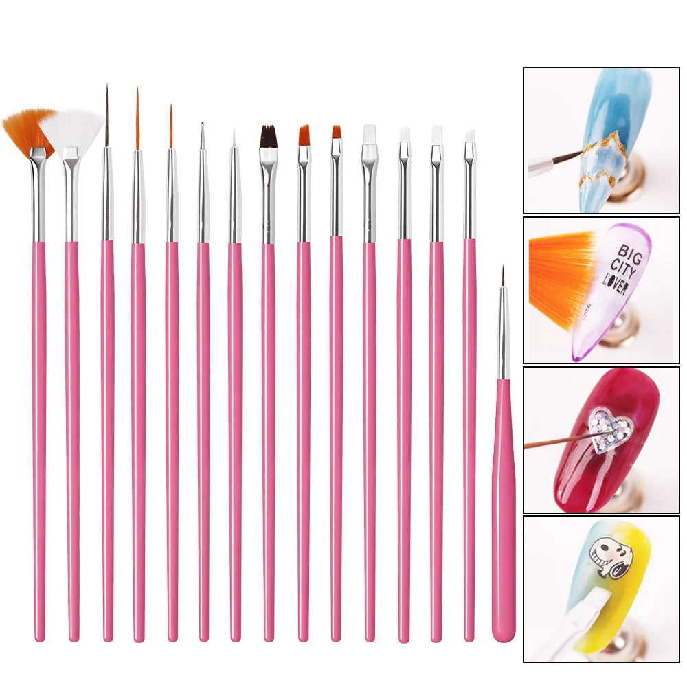 Maniküre-Set für Nagelpailletten-Kit Nagelpflege-Zubehörset Nagelkunst-Pinsel Nägel-Zubehör Maniküre-Werkzeuge