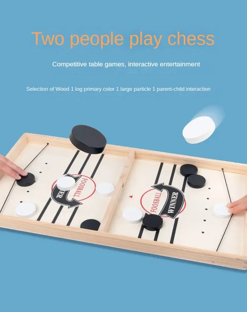 Tischfußball-Gewinner-Spiele Tischhockey-Spiel Katapult-Schach Eltern-Kind-interaktives Spielzeug Schnelles Schleuder-Puck-Brettspielzeug für Kinder