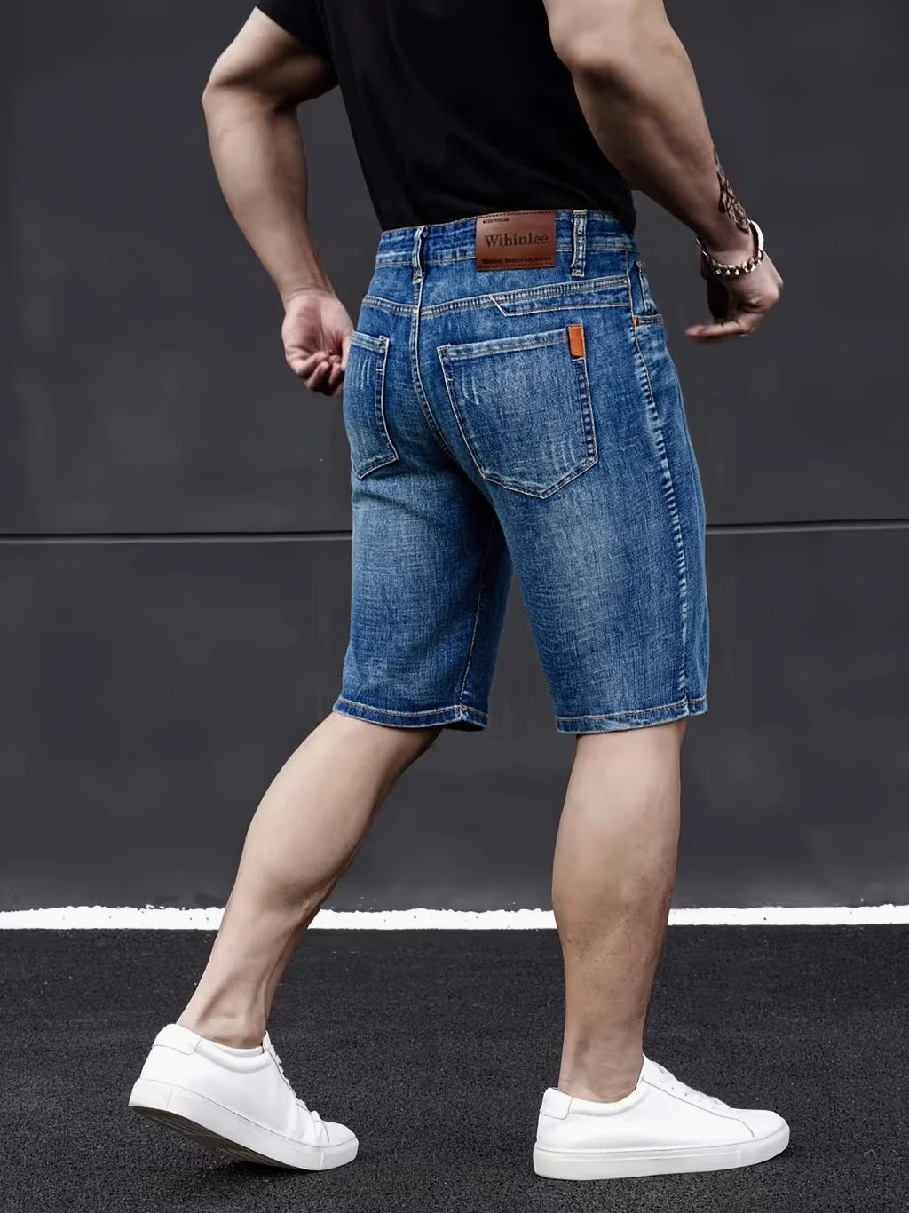 Wthinlee Neue Business Herren Jeans Casual Straight Stretch Fashion Klassische Blau Schwarze Arbeitshose Denim Hose Männer Kleidung