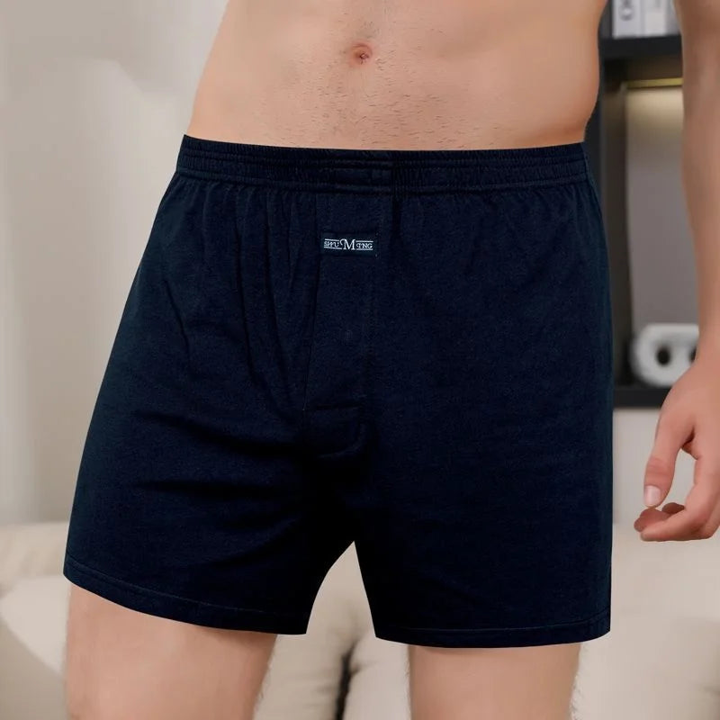 Herren Aro Unterhosen Unterwäsche 100% reine Baumwolle Schlafhose lose atmungsaktive Herren High Waisted Four Corner Boxershorts