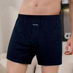 Herren Aro Unterhosen Unterwäsche 100% reine Baumwolle Schlafhose lose atmungsaktive Herren High Waisted Four Corner Boxershorts