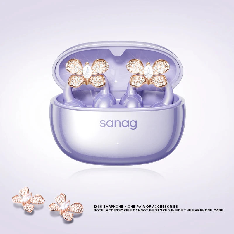 Sanag Z60S Ohrclip-Kopfhörer OWS HiFi-Sound Open-Ear-Ohrhörer Audífonos Bluetooth Kabellose Kopfhörer Flash-Sale Headset