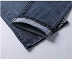 Wthinlee Neue Business-Herrenjeans Lässige Gerade Stretch Fashion Klassische Blau-Schwarze Arbeitsjeans Hose Männer Kleidung