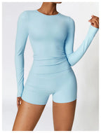 NCLAGEN Yoga-Shirts für Damen, Langarm, Winter, Fitness, Laufen, Gym-Kleidung, Workout, Dry Fit, atmungsaktiv, hochelastisches Sport-Oberteil