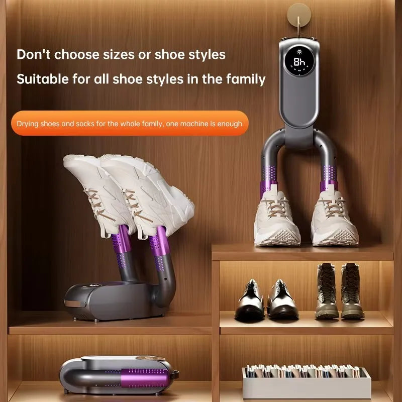 220V Schuhtrockner Elektrischer Zeittrockner Ausziehbar Schnelles Trocknen UV-Sterilisation Haushalt Reise Faltbare Schuhe Stiefel Socken Handschuhe