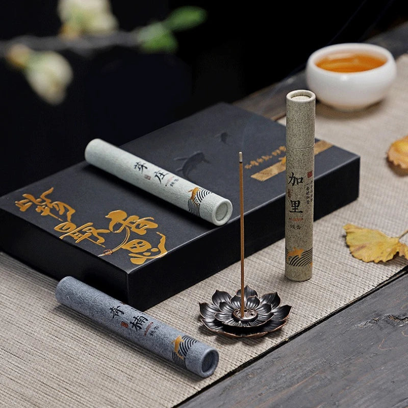 12 Arten von natürlichem Räucherwerk pro Box Sandelholz Osmanthus Räucherstäbchen Raumduft Aroma Segnungszeremonie Gebet Buddha Weihrauch