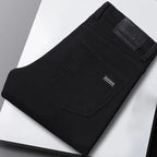 Wthinlee Neue Herrenjeans Freizeithose Gerade Stretch Modische Klassische Blau-Schwarze Arbeits-Jeansstoff-Hose Herren Markenkleidung