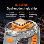 2026 Neue TANK Ultra 1400mAh Akku Militär Smartwatch 10ATM Wasserdicht Herzfrequenz Taktische LED Taschenlampe Herren Sportarmband