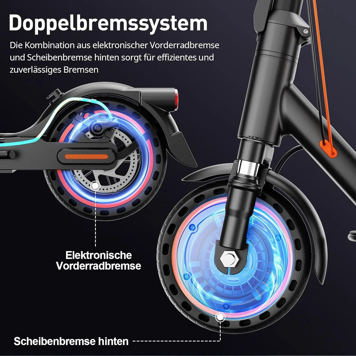 TODIMART T6 ABE E-Scooter mit Straßenzulassung, 30 km, 350 W, Zoll-Reifen, doppelter Stoßdämpfer, E-Scooter für Erwachsene