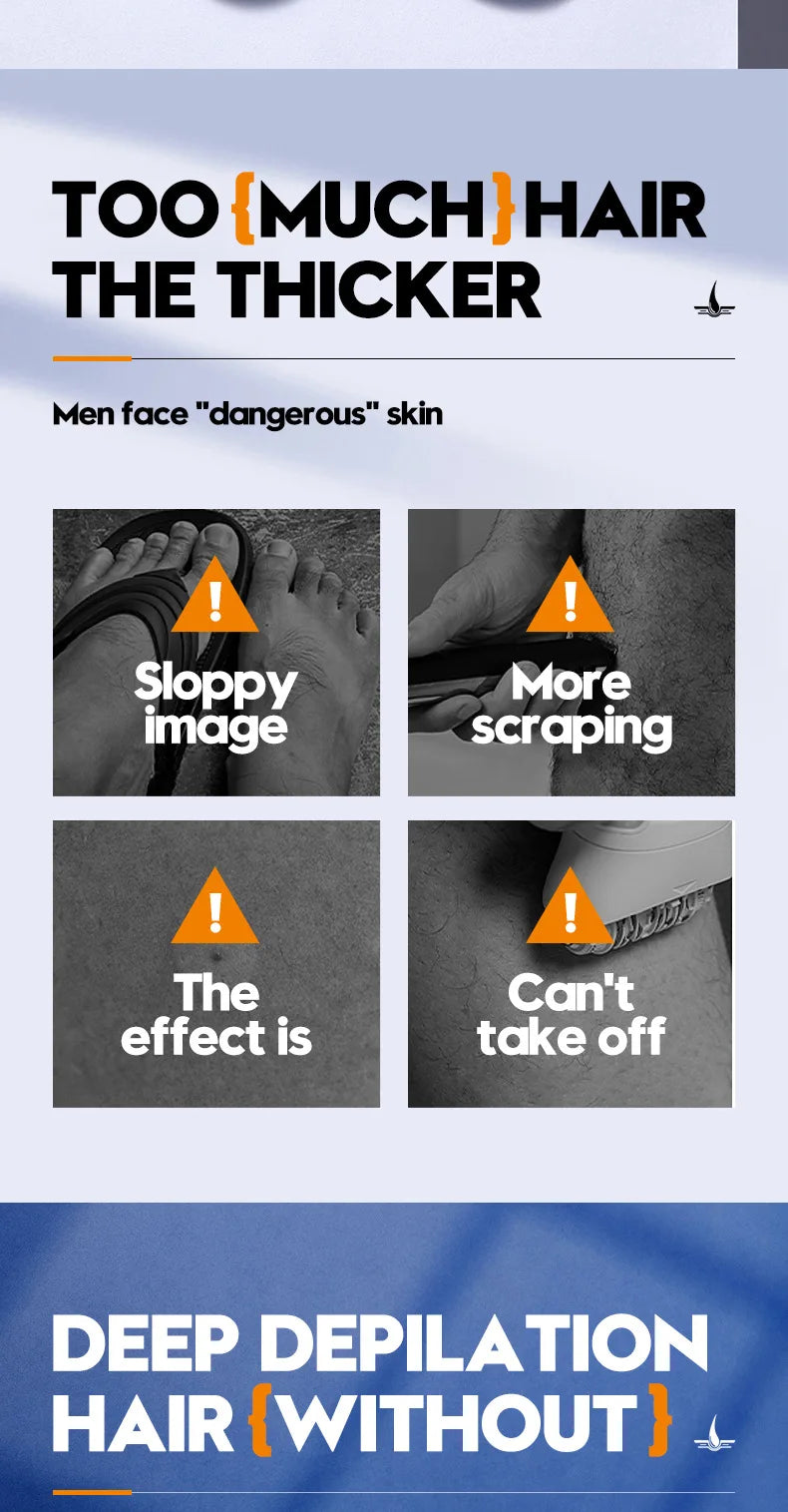 Haarentfernungscreme für Herren Dauerhafter Epilierer für den Intimbereich Schmerzfreier Haarentferner Wachstumshemmer Spray Geeignet für empfindliche Haut