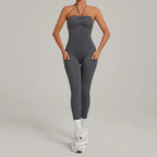 Damen Yoga Jumpsuits Sport Fitness Einteiler Schönheits-Rückengurt Tasche Hüfthebend Slim Fit Laufen Workout Training Bodysuit