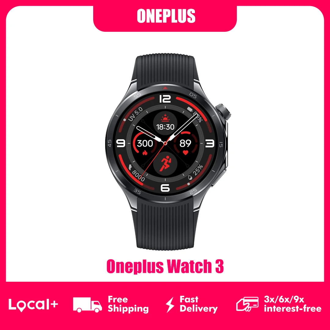 OnePlus Watch 3 46mm OPWWE251 Smartwatch 1,5" LTPO-Display Schnellladung 120 Stunden Akkulaufzeit 100 Sportmodi Dualfrequenz-GPS Hauptbild