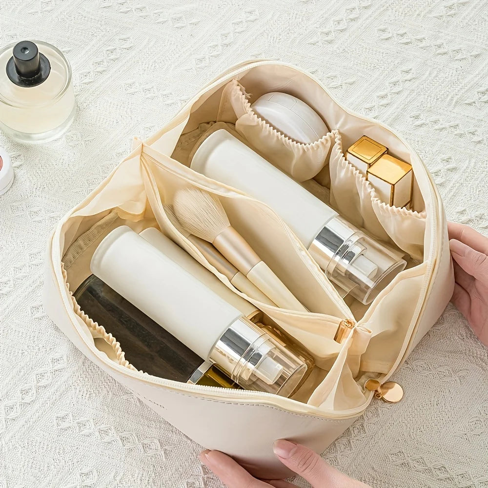Schmink-Organizer, Kulturtasche für Frauen, Make-up-Etui, Aufbewahrungstasche, Luxus-Damenbox, Kosmetiktasche, Organizer-Tasche für Reisen mit Reißverschluss