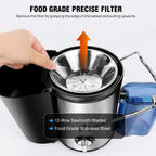 BRIEFNESS Entsafter Zentrifugalentsafter Ganze Früchte Gemüse 500W 65mm Weite Öffnung 2 Geschwindigkeiten 500ml Effizienter Saftbereiter