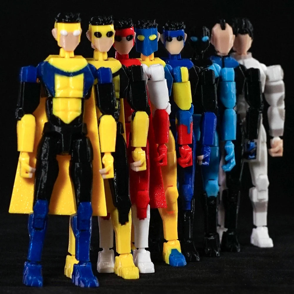 3D-gedruckte Invincible Toys Actionfiguren Anime Modell Lucky Dummy 13 Superhelden Mark Thragg Multi-Jointed Spielzeug Ornamente Geschenke Hauptbild