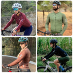 DAREVIE Radtrikot Kleine Größe SPF 50+ Trainingsniveau Herren Damen Langarm Radtrikot Atmungsaktives Herren Radtrikot