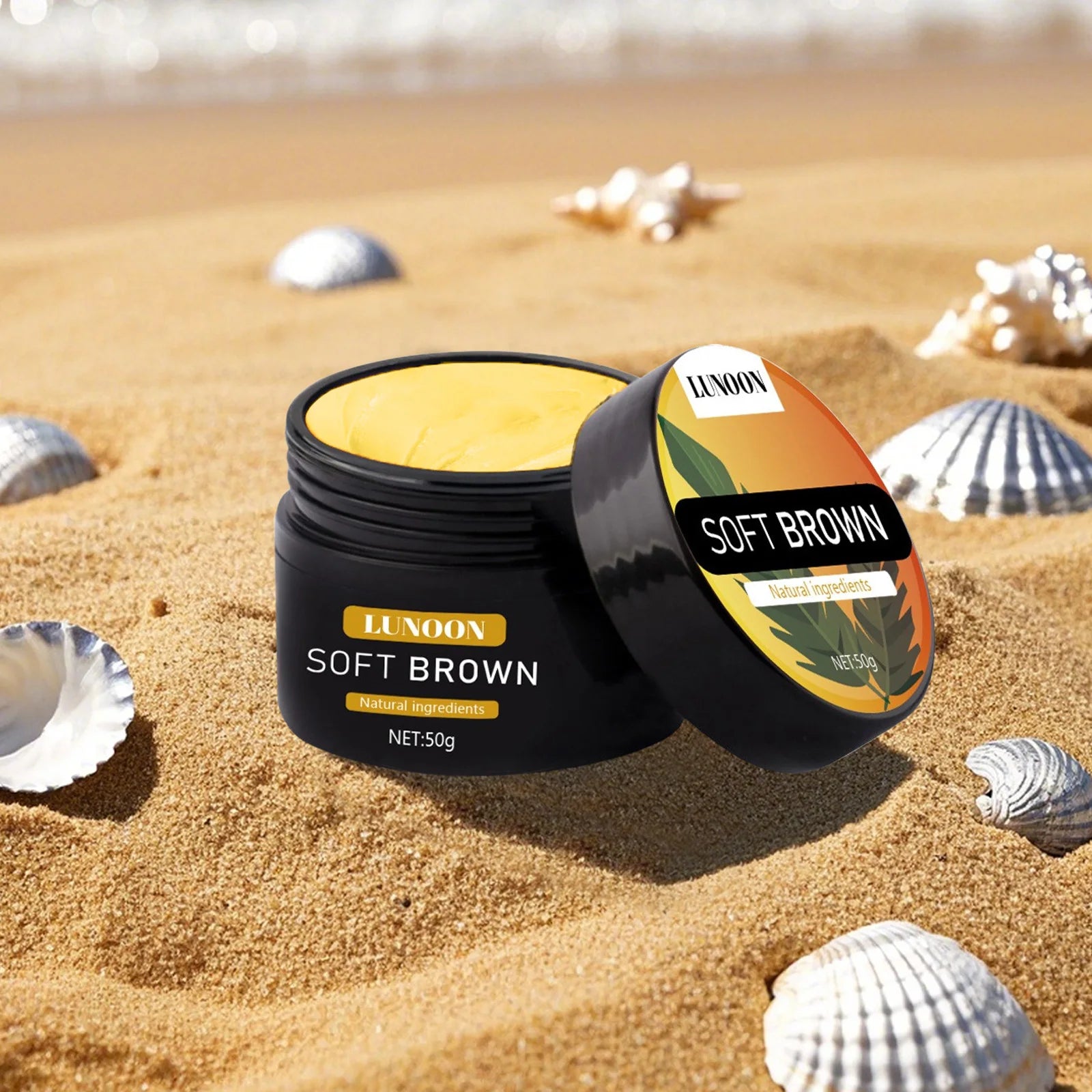 Bräunungscreme mit Sonnenschutz, lang anhaltender Bronzer für Gesicht und Körper, pflegende Formel erzeugt einen natürlichen Verdunkelungseffekt.