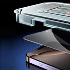Staubfrei Installierbares Gehärtetes Glas für iPhone 16 15 14 Plus 17 Pro Max Air 13 12 Mini 11 XR XS Oleophobe Beschichtung Displayschutzfolie