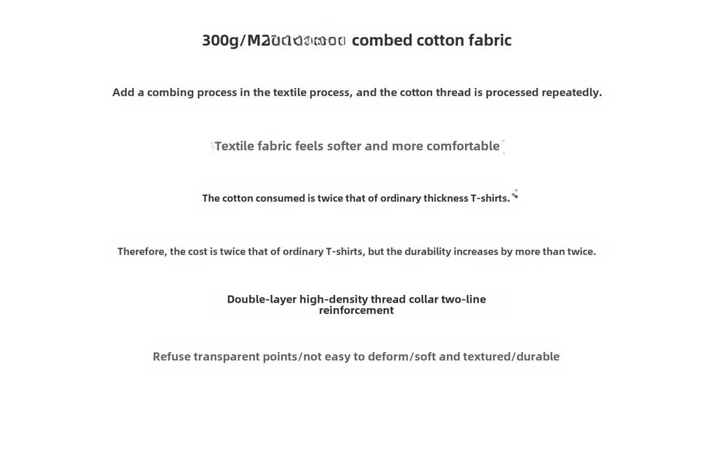Sommer Baumwolle Strapazierfähiges 300-Gramm-T-Shirt aus amerikanischer Reinbaumwolle für Herren mit kurzen Ärmeln, lässiges Basic-Oberteil, Oversized T-Shirt