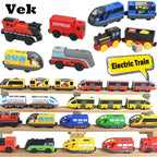 Holz-Lokomotive, magnetische elektrische Eisenbahn-Spielzeuge, passend für Biro-Holz-Druckguss-Schlitz-Eisenbahnstrecke, pädagogisches Spielzeug für Kinder