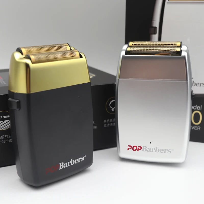 11000 U/min POP Barbers P620 Professioneller elektrischer Herren-Barttrimmer Doppelfolienrasierer Elektrorasierer USB-Haarschneidemaschine