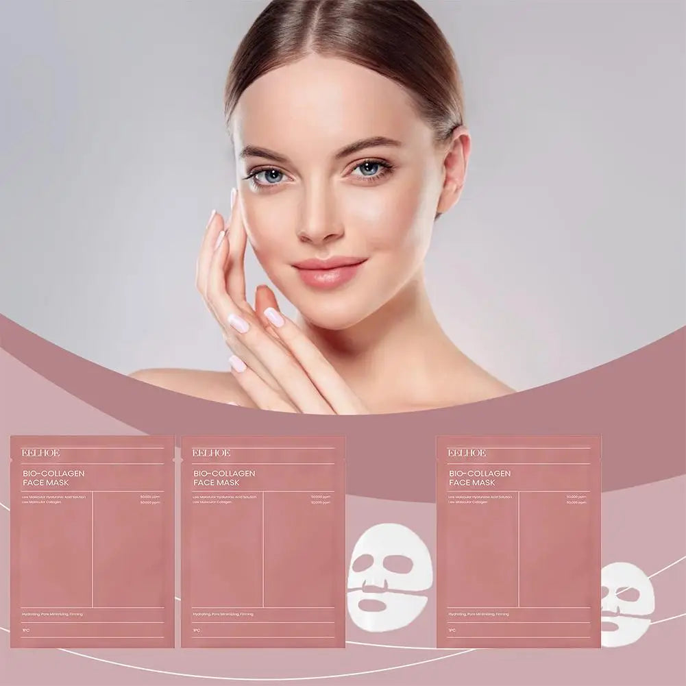 1/2/5 St. Bio-Collagen Gesichtsmaske Hydratisierende Nacht-Hydrogel Feuchtigkeitsspendende Gesichtsmaske VC Aufhellend Anti-Aging Hautpflege
