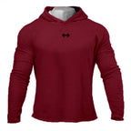 Gym Running Sport T-Shirts Herren Baumwolle Langarm Kapuzenpullover Kleidung Fitness Bodybuilding Muscle Hoodies Workout Jogging Shirts