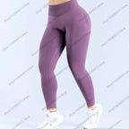 Damen High Waist Nahtlose Yoga Leggings Bauchkontrolle Po-Lifting Workout Hose Weiche Athletic Leggings für Fitnessstudio Fitness Laufen