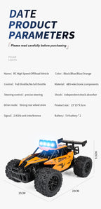 Oike RC-Car 1:16 Modell mit LED-Lichtern Funkferngesteuertes Offroad-Kletterfahrzeug Outdoor-Autos Drift-Rennspielzeug Jungen Geschenke