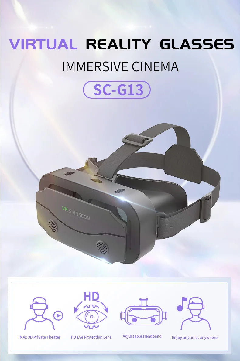 VR Brille Virtual Reality Headset Viar Geräte Helm 3D Linsen Smart Goggles Für Smartphones Telefon Mobile Gogle Spiel Zubehör