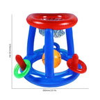 Aufblasbares Ringwurfspiel, schwimmender Basketballkorb, interaktives Wassersportspielzeug, Partygeschenk, Strandspaß, Poolzubehör