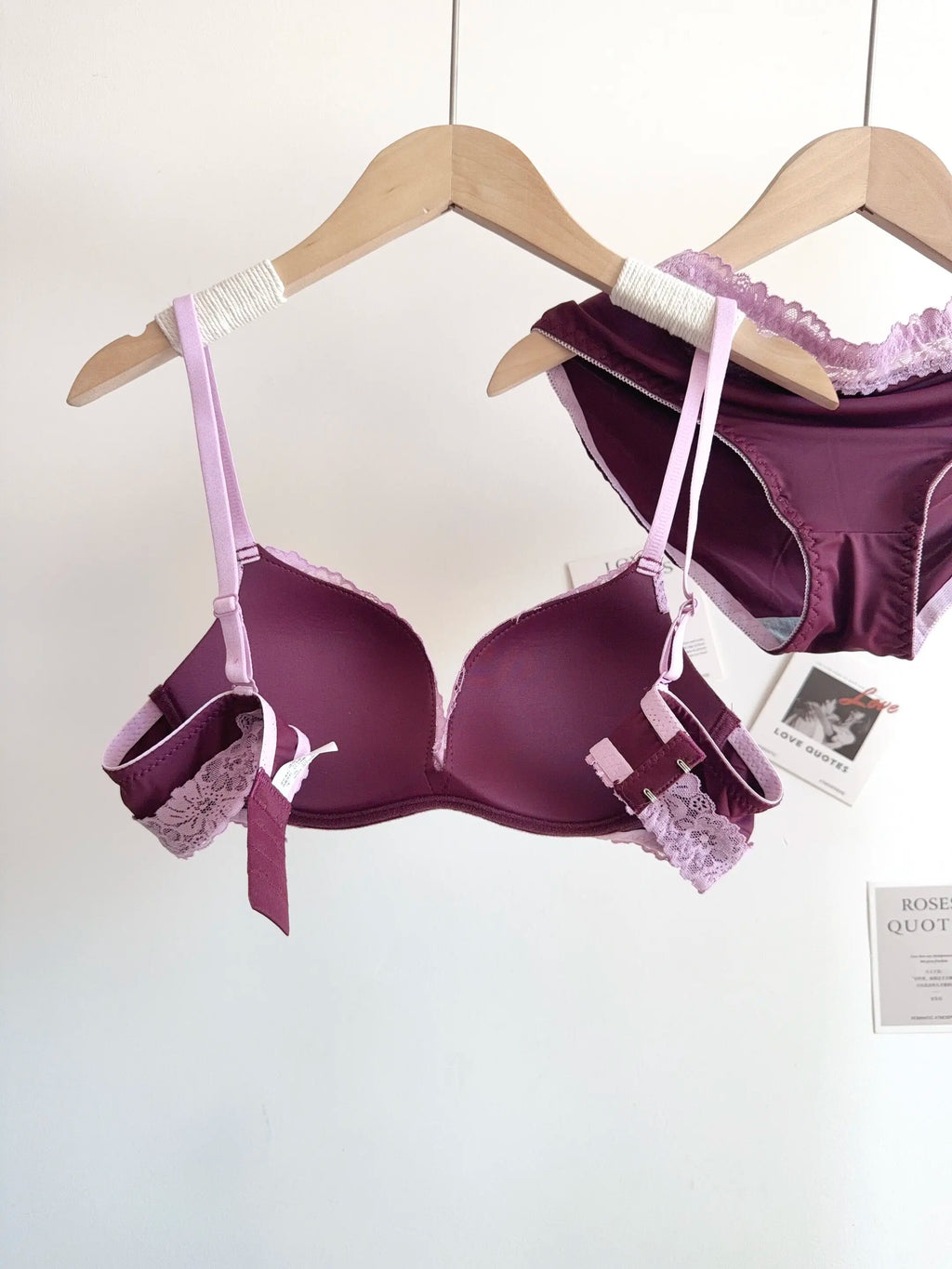 Sexy Leopard-Print-Dessous-Set für Damen, kabellos, unsichtbarer Push-Up für kleine Brüste, verstellbares A-bis-C-Körbchen, transparenter, reiner Spitzen-Look, S-XL