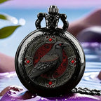 Colorful Pattern Medium Pocket Watch Retro Flip Decoration Necklace Watch Personalized Trend Male Female Student Quartz 2050