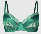 Sexy französisches Satin-Spitzen-Dessous-Set für Damen mit großer Oberweite, transparenter, schmaler Brustbereich, ultra-dünnes Sommer-BH-Set mit kleinen Cups, S-XL