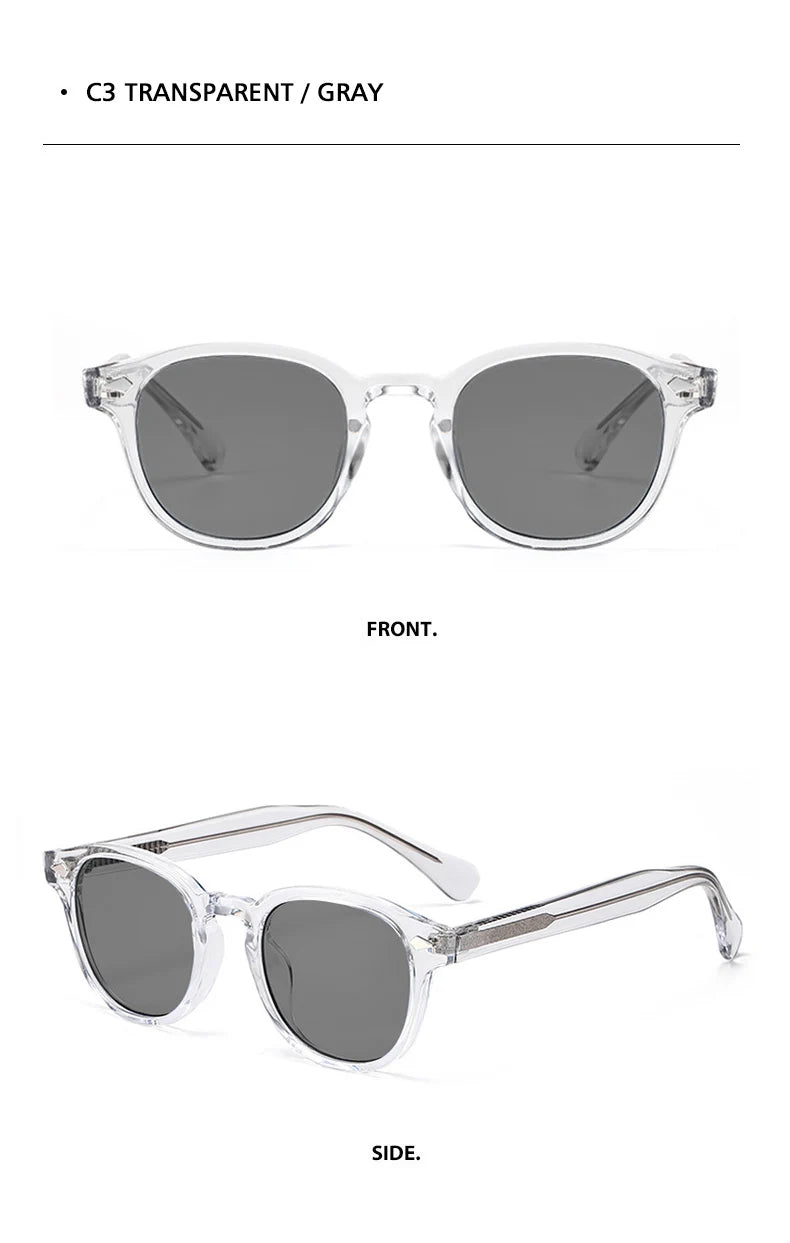O-Q CLUB Retro Runde Herrensonnenbrille Damen Sonnenbrille Frau UV400 Lunette Zonnebril Dames Polarisierte Gläser Mann Brille Vintage